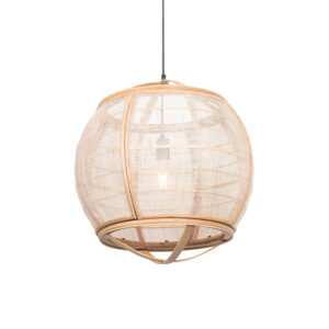 hanglampen Oosterse hanglamp bruin 50 cm Pascal StofStaalHout Bruin De brengt met zijn oosterse uitstraling een gezellige sfeer in huis. Mooi voor bij de bank