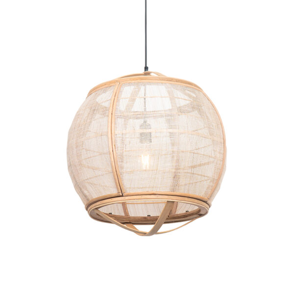 hanglampen Oosterse hanglamp bruin 50 cm Pascal StofStaalHout Bruin De brengt met zijn oosterse uitstraling een gezellige sfeer in huis. Mooi voor bij de bank