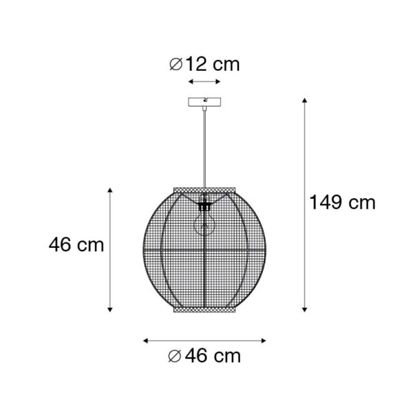 Oosterse hanglamp bruin 46 cm - Rob - Afbeelding 3
