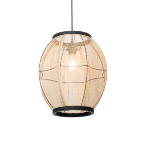 hanglampen Oosterse hanglamp bruin 35 cm Rob StofStaalHout Bruin Met voeg je een oosters tintje toe aan interieur. Het is erg warme en sfeervolle gemaakt van