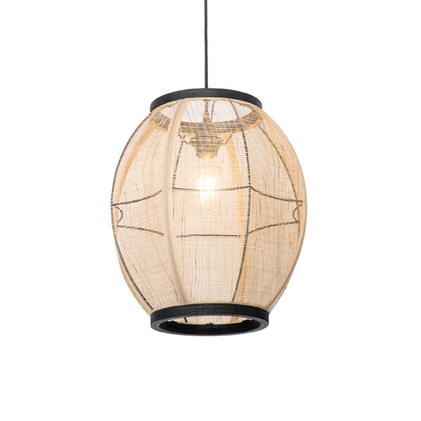 hanglampen Oosterse hanglamp bruin 35 cm Rob StofStaalHout Bruin Met voeg je een oosters tintje toe aan interieur. Het is erg warme en sfeervolle gemaakt van