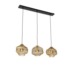 hanglampen Oosterse hanglamp goud langwerpig Vadi Staal Een echte oosterse eyecatcher boven je Houd jij wel van een Hanglamp is langwerpige zwart staal met