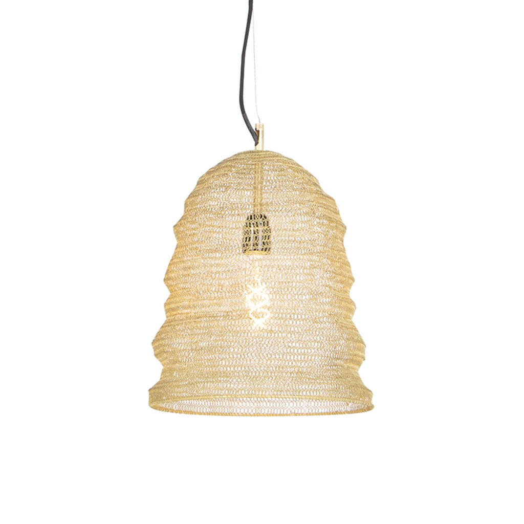 hanglampen Oosterse hanglamp goud Nidum Garza Staal Onze is een lamp die je interieur in sfeer Hij afgewerkt met gaas mooie gouden kleur waardoor de lichtbron