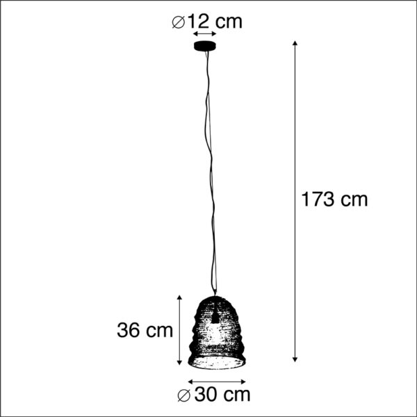 Oosterse hanglamp goud - Nidum Garza - Afbeelding 3