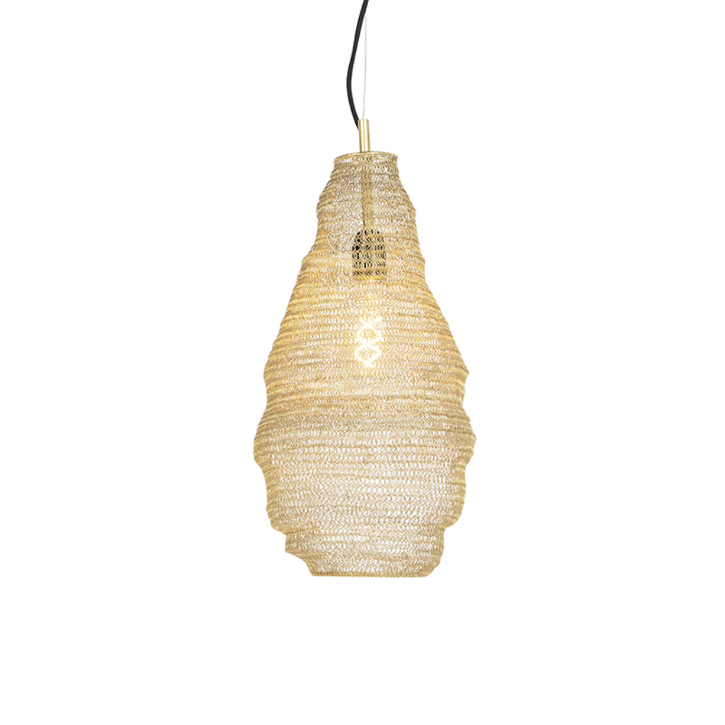 hanglampen Oosterse hanglamp goud Nidum Rombo Staal Onze is een lamp die je interieur in sfeer Hij afgewerkt met gaas de kleur waardoor lichtbron mooi zichtbaar
