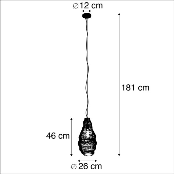 Oosterse hanglamp goud - Nidum Rombo - Afbeelding 3
