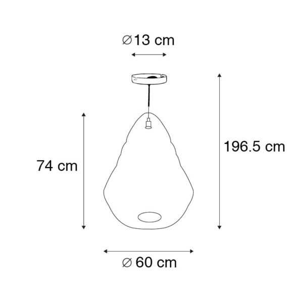 Oosterse hanglamp goud 60 cm - Nidum - Afbeelding 3