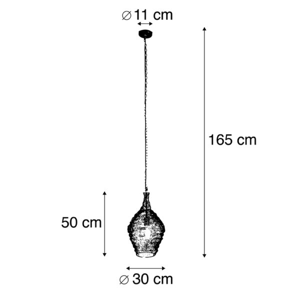 Oosterse hanglamp goud 30 cm - Nidum - Afbeelding 3
