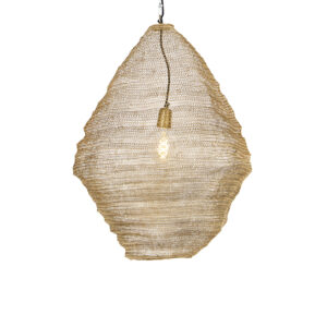 hanglampen Oosterse hanglamp goud 60 cm Nidum Staal Onze is een die je interieur in sfeer Hij afgewerkt met staal waardoor de lichtbron zichtbaar is. Dit geeft