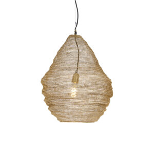 hanglampen Oosterse hanglamp goud 45 cm Nidum L Staal Onze is een die je interieur in sfeer Hij afgewerkt met staal waardoor de lichtbron zichtbaar is. Dit