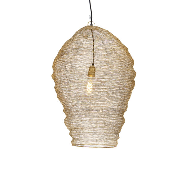 hanglampen Oosterse hanglamp goud 70 cm Nidum Staal Onze is een die je interieur in sfeer Hij afgewerkt met staal waardoor de lichtbron zichtbaar is. Dit geeft