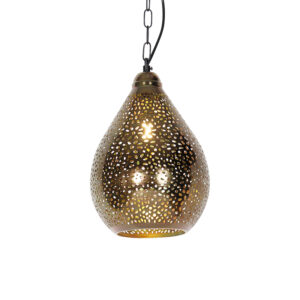 hanglampen Oosterse hanglamp koper Maruf 5 Staal Koper Een mooi afgewerkte in en uniek design. De open kap zorgt voor een leuke lichtspeling aan het plafond de