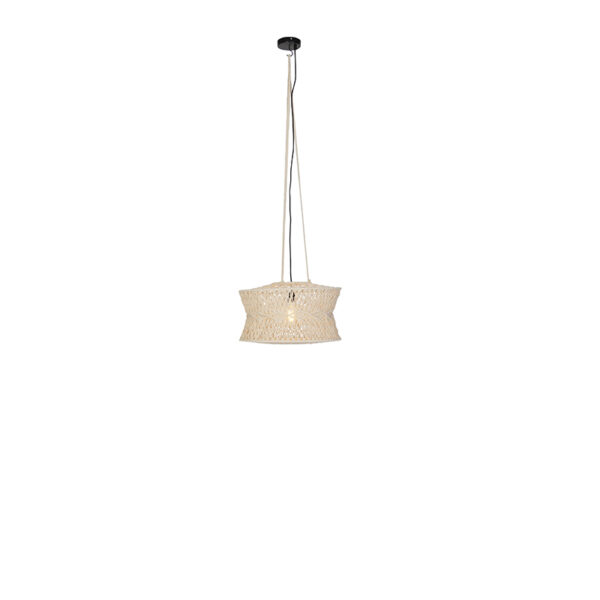 Oosterse hanglamp macramé 50 cm - Leonard - Afbeelding 2