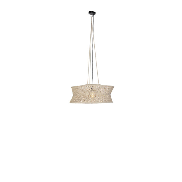 Oosterse hanglamp macramé 70 cm - Leonard - Afbeelding 2