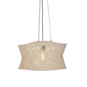 hanglampen Oosterse hanglamp 50 cm Leonard TouwStaal Naturel Wat een toffe is De gemaakt van staal met touw. Door de gevlochten lampenkap het echte oosterse
