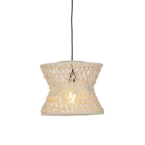 hanglampen Oosterse hanglamp 30 cm Leonard TouwStaal Naturel Wat een toffe is De gemaakt van staal met touw. Door de gevlochten lampenkap het echte oosterse