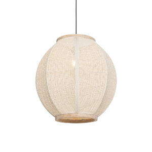 hanglampen Oosterse hanglamp naturel 46 cm Rob StofStaalHout Wit