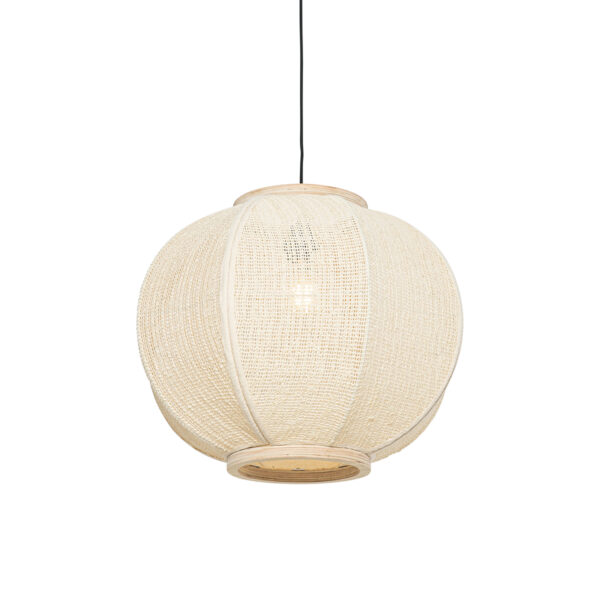 hanglampen Oosterse hanglamp naturel 48 cm Rob StofStaal Wit