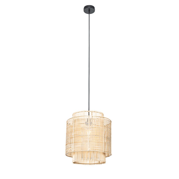 Oosterse hanglamp rotan 34 cm - Maiken - Afbeelding 2