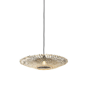 hanglampen Oosterse hanglamp rotan 50 cm Rina BamboeStaal Naturel Geef je interieur een Oosters sfeertje met onze Rina. Deze is gemaakt van bamboe staal en