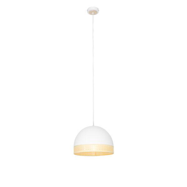 Oosterse hanglamp wit met rotan 30 cm - Magna Rotan - Afbeelding 2