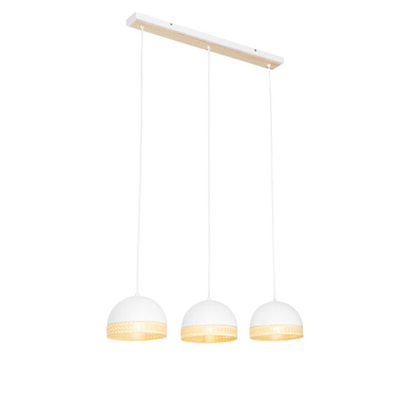 hanglampen Oosterse hanglamp wit met rotan Magna Rotan RotanStaal Wit is een moderne oosters jasje. Hij gemaakt van staal. De afgewerkt in het en behoud zijn