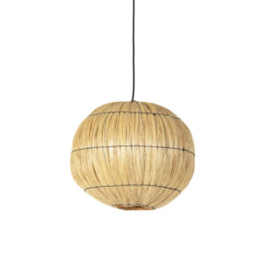 hanglampen Oosterse hanglamp zeegras Canno StaalZeegras Naturel Wat een vrolijke is Canno. Zijn combinatie van zwart staal met het natuurlijke geeft de lamp