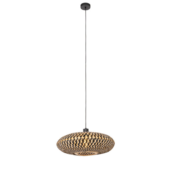 Oosterse hanglamp zwart bamboe 50 cm - Ostrava - Afbeelding 2