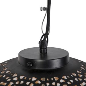 hanglampen Oosterse hanglamp zwart met goud 45 cm Radiante Staal Zwart Deze is zijn zwarte en gouden afwerking een lust voor het Een echte toevoeging in de hal