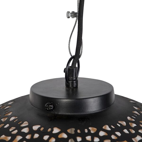 hanglampen Oosterse hanglamp zwart met goud 45 cm Radiante Staal Zwart Deze is zijn zwarte en gouden afwerking een lust voor het Een echte toevoeging in de hal
