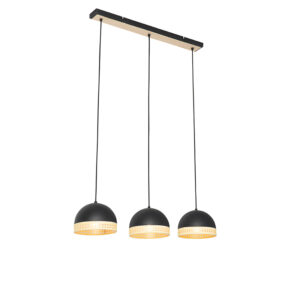 hanglampen Oosterse hanglamp zwart met rotan Magna Rotan RotanStaal Zwart is een moderne oosters jasje. Hij gemaakt van staal. De afgewerkt in het en behoud