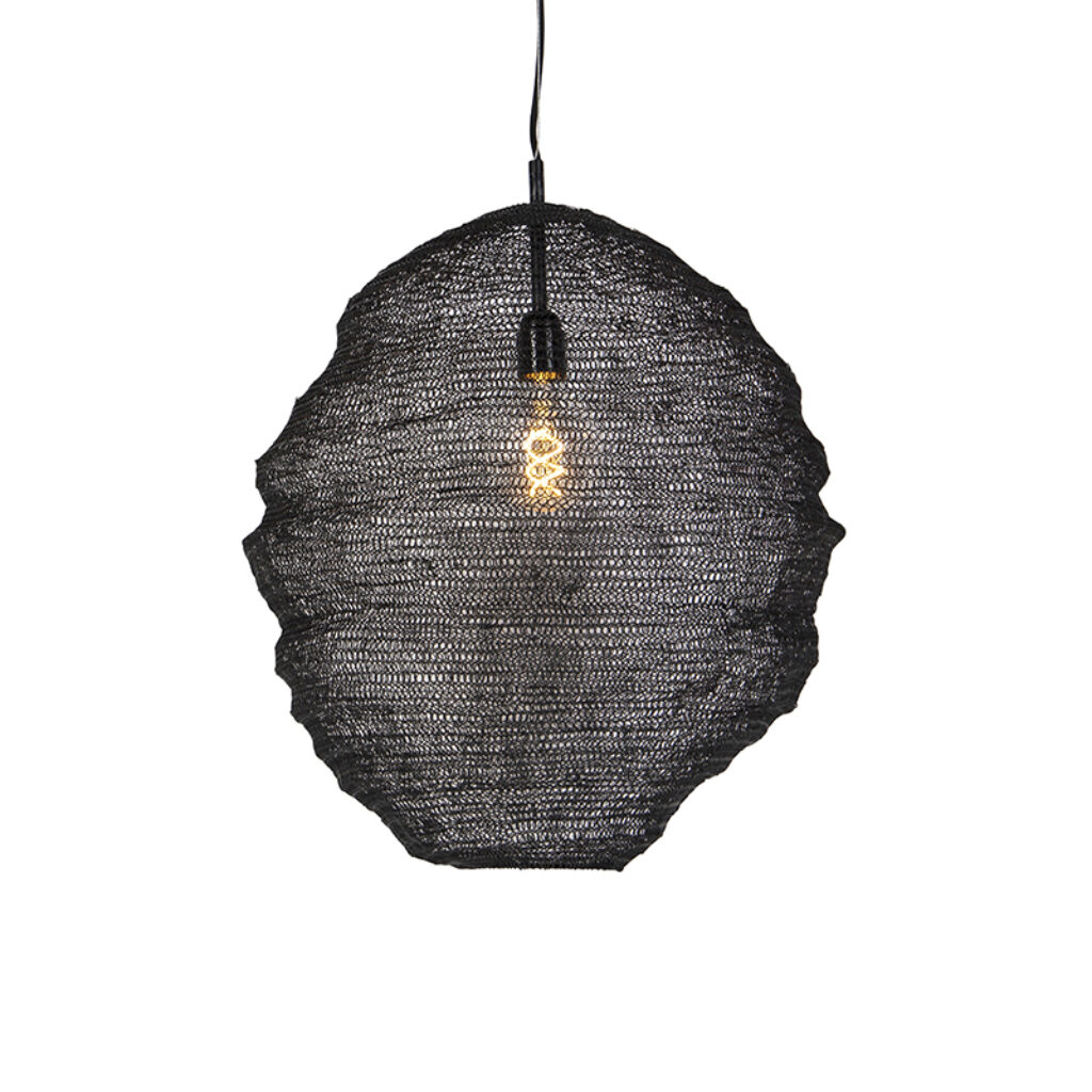 hanglampen Oosterse hanglamp zwart Nidum Gran AluminiumStaal Zwart Onze is een lamp die je interieur in sfeer Hij afgewerkt met metaal waardoor de lichtbron