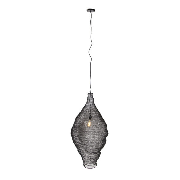 Oosterse hanglamp zwart 60 cm - Nidum L - Afbeelding 2