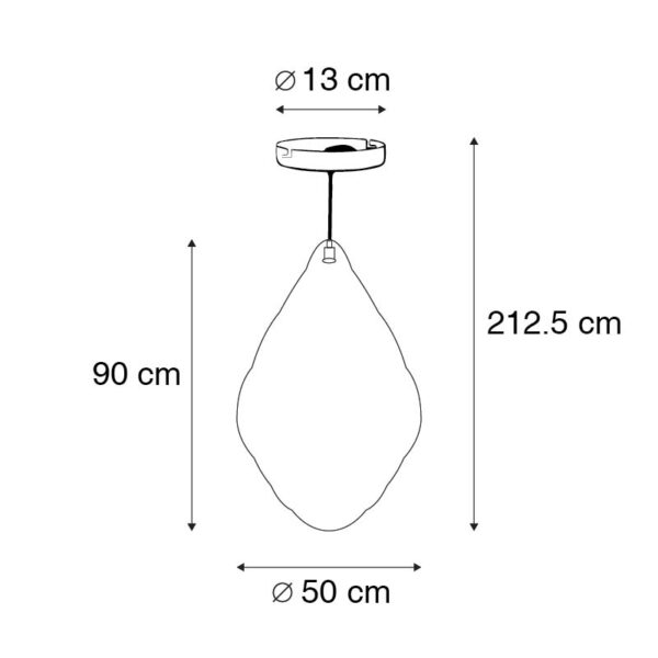 Oosterse hanglamp zwart 90 cm - Nidum - Afbeelding 3