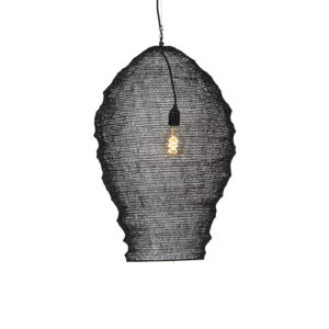hanglampen Oosterse hanglamp zwart 70 cm Nidum Staal Zwart Onze is een die je interieur in sfeer Hij afgewerkt met staal waardoor de lichtbron zichtbaar is. Dit