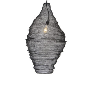 hanglampen Oosterse hanglamp zwart 90 cm Nidum Staal Zwart Onze is een die je interieur in sfeer Hij afgewerkt met staal waardoor de lichtbron zichtbaar is. Dit