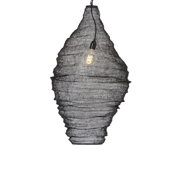 hanglampen Oosterse hanglamp zwart 90 cm Nidum Staal Zwart Onze is een die je interieur in sfeer Hij afgewerkt met staal waardoor de lichtbron zichtbaar is. Dit