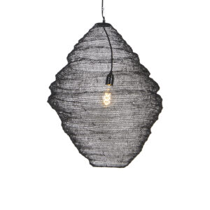 hanglampen Oosterse hanglamp zwart 60 cm Nidum Staal Zwart Onze is een die je interieur in sfeer Hij afgewerkt met staal waardoor de lichtbron zichtbaar is. Dit