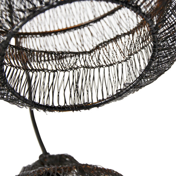 Oosterse hanglamp zwart rond 3-lichts - Vadi - Afbeelding 2