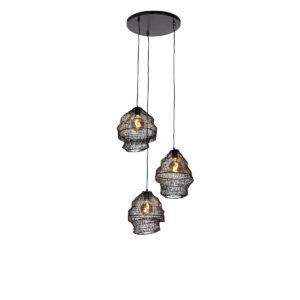 hanglampen Oosterse hanglamp zwart rond Vadi Staal Zwart Wauw wat een prachtige is Extra mooi in vide of boven de eettafel. De gemaakt van staal en afgewerkt