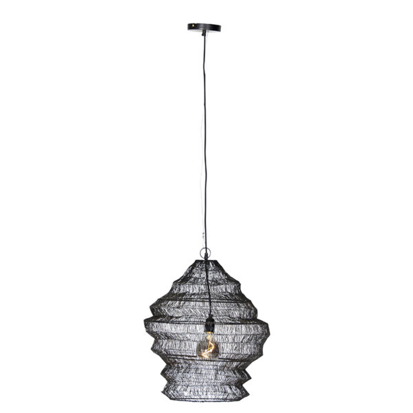 Oosterse hanglamp zwart 45 cm - Vadi - Afbeelding 2