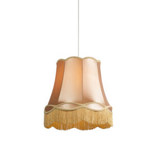 hanglampen Retro hanglamp goud 45 cm Granny KunststofStof Authentiek in een nieuw jasje. Deze prachtige heeft het ontwerp van de oude lampenkap je oma maar dan