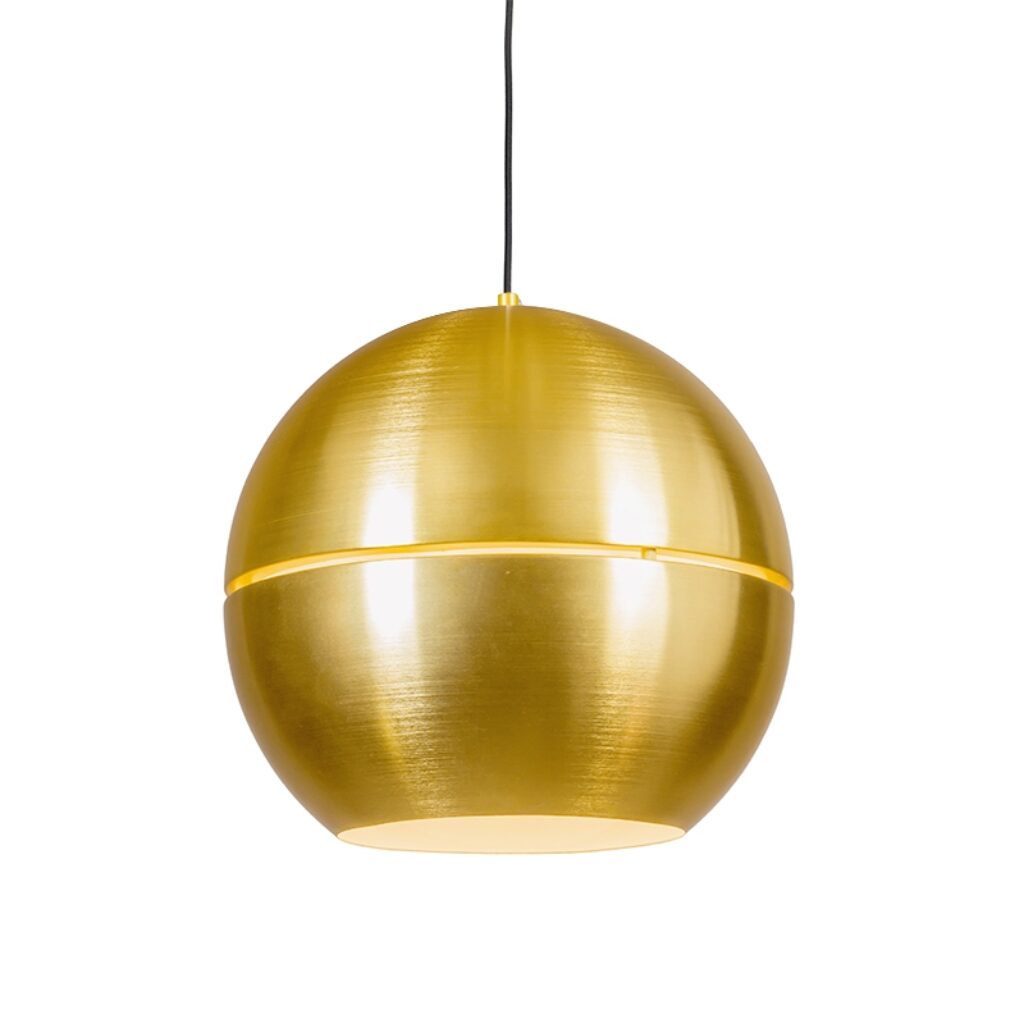 hanglampen Retro hanglamp goud 40 cm Slice Aluminium is een uit de retro De gemaakt van aluminium uitgevoerd in messing. Hij dus volledig afgewerkt wat hem