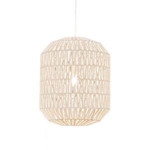 hanglampen Retro hanglamp wit 40 cm Lina Hive StofStaal Wit Hanglamp valt op door zijn unieke en speelse ontwerp. Hij is uitgevoerd in stevig stof met metaal
