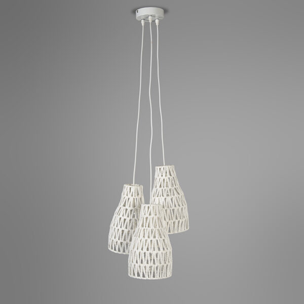 Retro hanglamp wit 35 cm - Lina 3 - Afbeelding 2