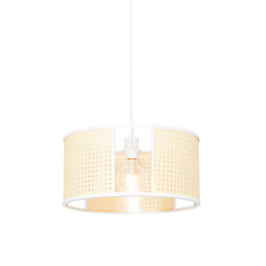 hanglampen Retro hanglamp wit met rotan 40 cm Akira RotanStaal Wit Onze is onopvallend maar toch aanwezig dankzij zijn mooie lichteffect in je Deze de perfecte
