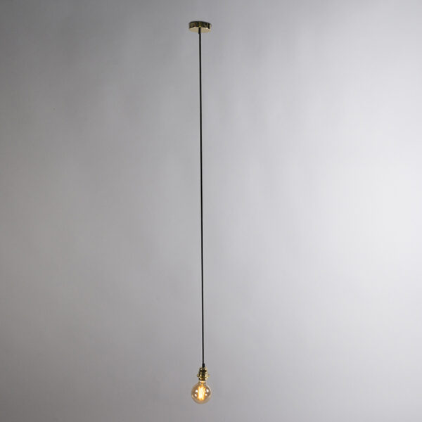 Retro hanglamp wit 45 cm - Plisse - Afbeelding 2