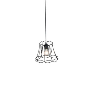 hanglampen Retro hanglamp zwart 20 cm Granny Frame KunststofMetaal Zwart Authentiek in een nieuw jasje. Deze prachtige heeft het ontwerp van de oude lampenkap