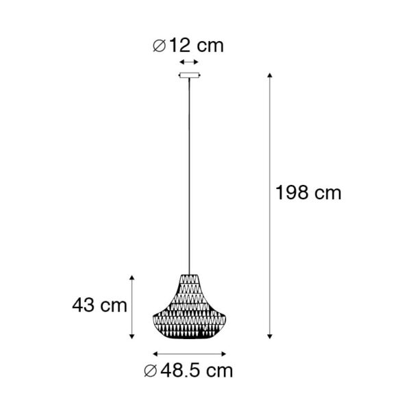Retro hanglamp zwart 50 cm - Lina Cono - Afbeelding 3