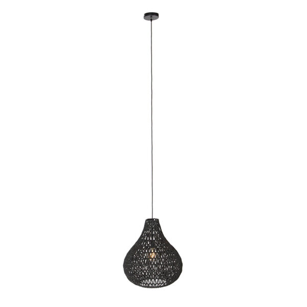 Retro hanglamp zwart 45 cm - Lina Drop - Afbeelding 2